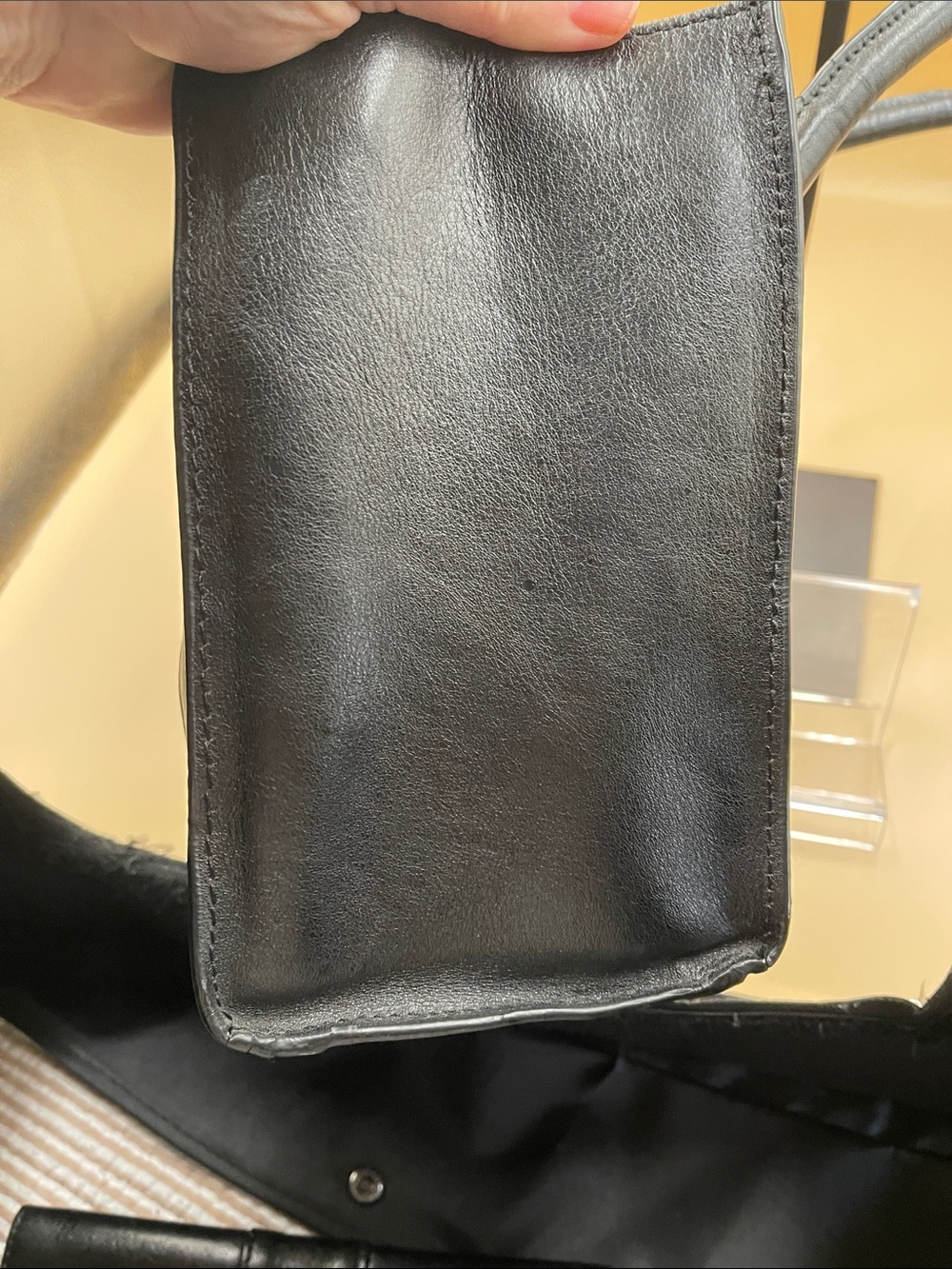 Vintage Wilson’s Leather Classic Black Leather Tote Bag with Matching Wallet - Picture 3 of 14